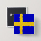 スウェーデンの旗 缶バッジ (正面&裏面)