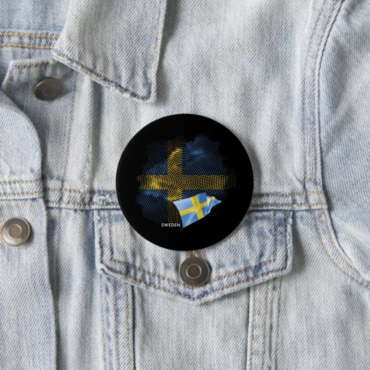 スウェーデンの旗 缶バッジ (インサイチュ)