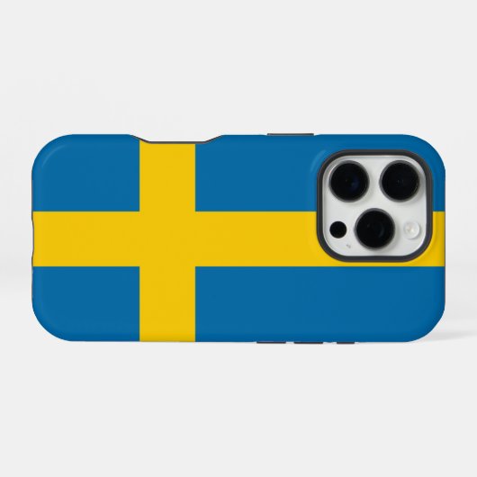 スウェーデンの旗 iPhoneケース (裏面横)