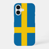 スウェーデンの旗 iPhone 16ケース (裏面)