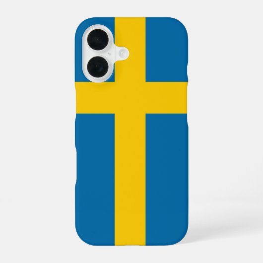 スウェーデンの旗 iPhone 16ケース (裏面)