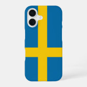 スウェーデンの旗 iPhone 16ケース (裏面)