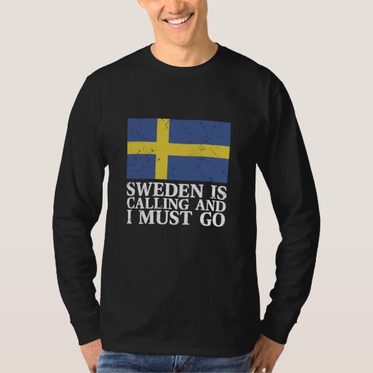 スウェーデンの旗 Tシャツ (正面)