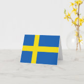 スウェーデンの旗Notecard カード (黄色い花)