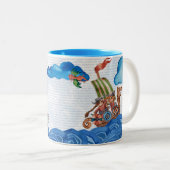 スウェーデンの母(母)バイキングの母 ツートーンマグカップ (正面右)