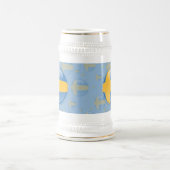 スウェーデンの泡旗 ビールジョッキ (中央)