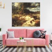 スウェーデンの滝の風景(Marcus Larson著) キャンバスプリント (インサイチュ (リビング))