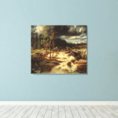 スウェーデンの滝の風景(Marcus Larson著) キャンバスプリント (インサイチュ (ウッドフロア))