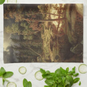 スウェーデンの滝(Marcus Larson) キッチンタオル (折り畳み)