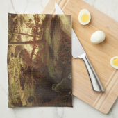 スウェーデンの滝(Marcus Larson) キッチンタオル (四つ折り)