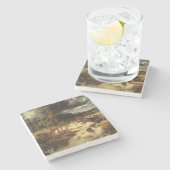 スウェーデンの滝(Marcus Larson) ストーンコースター (横)