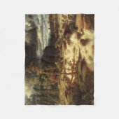 スウェーデンの滝(Marcus Larson) フリースブランケット (正面)