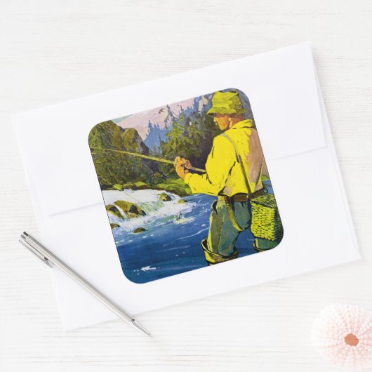 スウェーデンの漁師 スクエアシール (封筒)