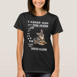 スウェーデンの牛の犬ママパパ衣装スウェーデンヴァールン Tシャツ