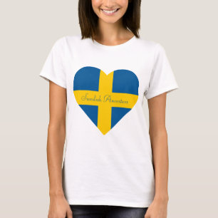 スウェーデンの祖先ハート Tシャツ