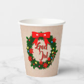スウェーデンの神ジュルメリークリスマス 紙コップ (正面)