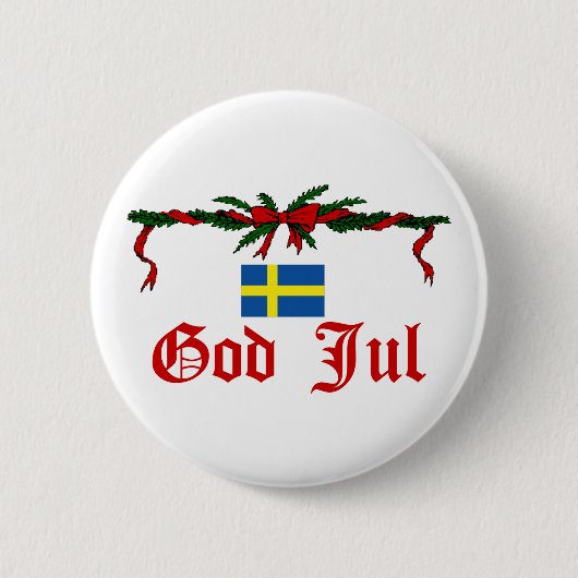 スウェーデンの神7月(メリークリスマス) 缶バッジ (正面)