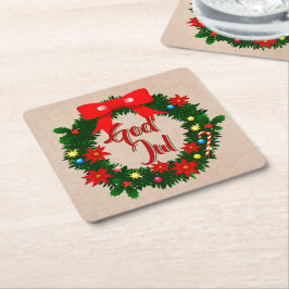 スウェーデンの神jul-dalbana スクエアペーパーコースター