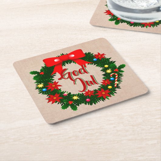 スウェーデンの神jul-dalbana スクエアペーパーコースター (アングル)