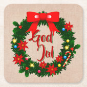 スウェーデンの神jul-dalbana スクエアペーパーコースター (正面)