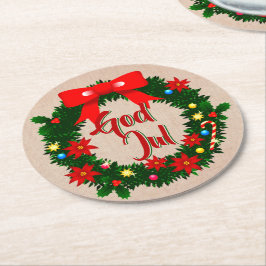 スウェーデンの神jul-dalbana ラウンドペーパーコースター