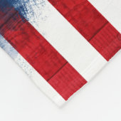 スウェーデンの米国旗|の木製の穀物及びペンキの打撃 フリースブランケット (角)