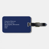 スウェーデンの米国旗|の木製の穀物|の一流の住所 ラゲッジタグ (裏面横)