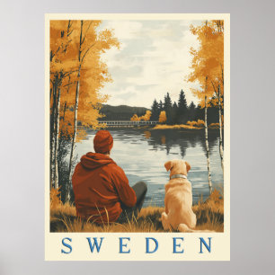 スウェーデンの美しいヴィンテージ旅行 ポスター