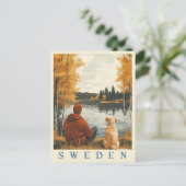 スウェーデンの美しいヴィンテージ旅行 ポストカード (スタンド正面)