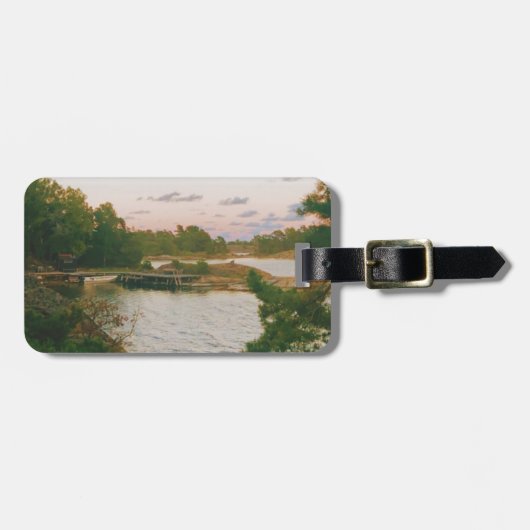 スウェーデンの群島の夕べ ラゲッジタグ (正面横)