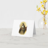 スウェーデンの聖カトリーナ - 流産の聖人 カード (黄色い花)