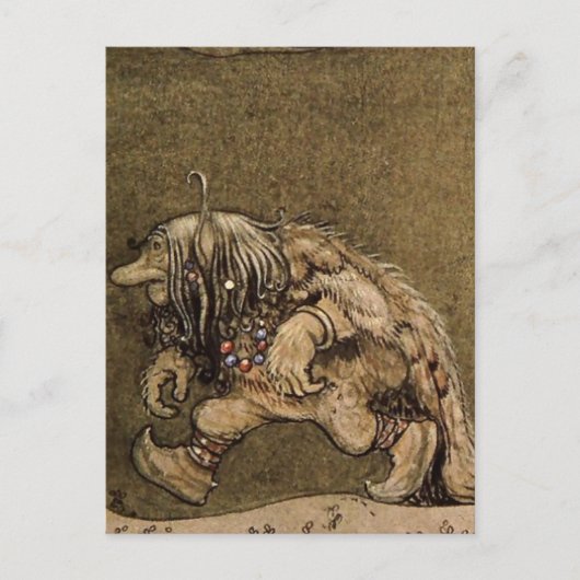 スウェーデンの芸術家ヨハン・バウアーによる「農場のトロル」 ポストカード (正面)