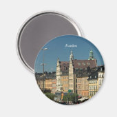 スウェーデンの街並み冷凍機マグネット マグネット (正面/裏面)