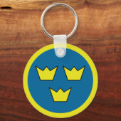 スウェーデンの記章(3クラウン) キーホルダー (正面)