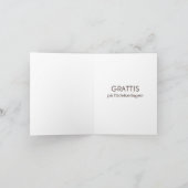 スウェーデンの誕生日カード – グラティスポングストロフデルセダーゲン カード (内部)