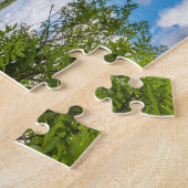 スウェーデンの赤い木のコテッジ ジグソーパズル (側面)