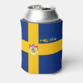 スウェーデンの軍旗 缶クーラー (缶裏面)