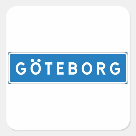 スウェーデンの道路標識 スクエアシール (正面)