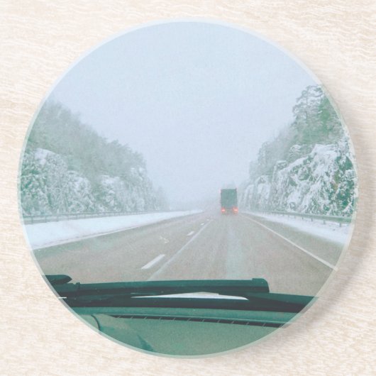 スウェーデンの雪景色ドライブ旅行 コースター (正面)