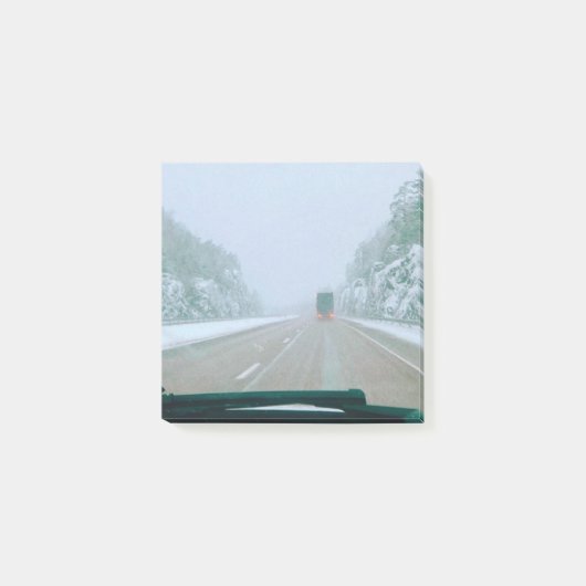 スウェーデンの雪景色ドライブ旅行 ポストイット (正面)