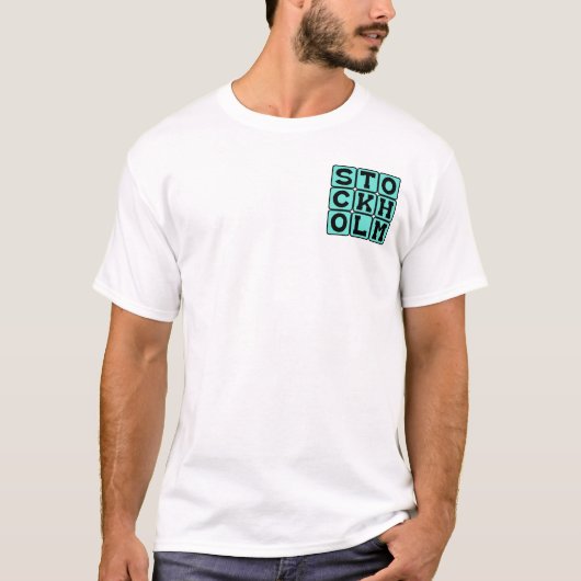 スウェーデンの首都ストックホルム Tシャツ (正面)
