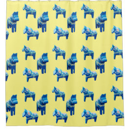 スウェーデンの馬のシャワーカーテン シャワーカーテン