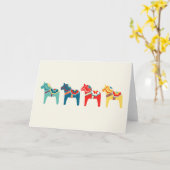 スウェーデンの馬 カード (黄色い花)