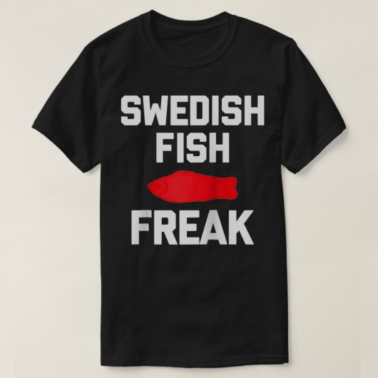 スウェーデンの魚のフレックおもしろいことわざ皮肉な食べ物ca tシャツ (デザイン正面)