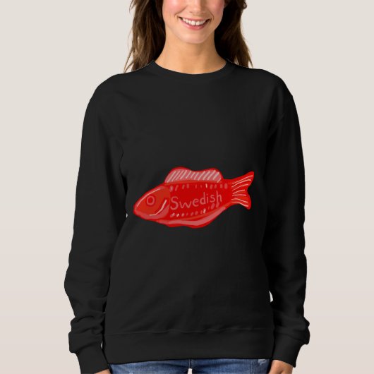 スウェーデンの魚の手描き スウェットシャツ (正面)