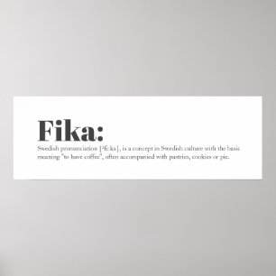 スウェーデンのFIKA定義 ポスター