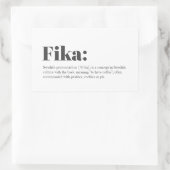 スウェーデンのFIKA定義 長方形シール (バッグ)