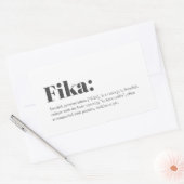 スウェーデンのFIKA定義 長方形シール (封筒)