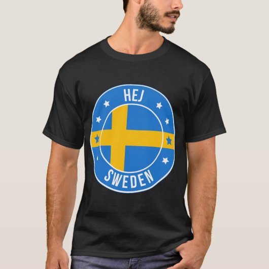 スウェーデンのHej市 Tシャツ (正面)