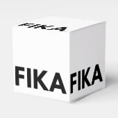 スウェーデンはっきりしたのFIKA白黒 フェイバーボックス (正面サイド)